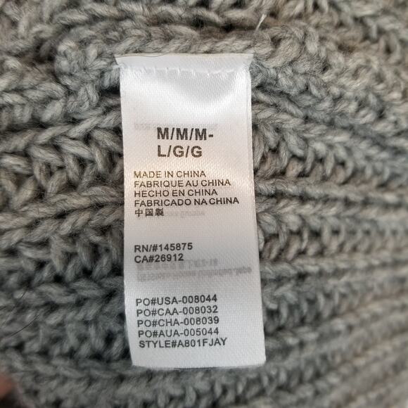 Amuse Society Gray Ribbed Knit Open Front Long Cardigan Size M / L - Picture 5 of 6